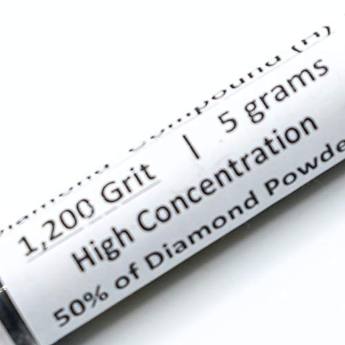 TechDiamondTools Diamond Lapping Paste Polishing Compound USA Made 1,200 Grit Mesh 10-20 Microns Lapping Compound for Rock Glass Metal Jewelry Resin Marble with High Concentration of Diamond Powder - size: 1,200 grit / 10-20 microns