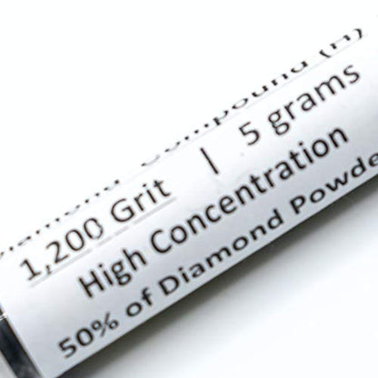 TechDiamondTools Diamond Lapping Paste Polishing Compound USA Made 1,200 Grit Mesh 10-20 Microns Lapping Compound for Rock Glass Metal Jewelry Resin Marble with High Concentration of Diamond Powder - size: 1,200 grit / 10-20 microns