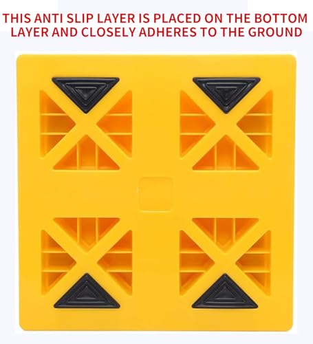 Homeon Wheels 10 Packs Rv/Camper Leveling Blocks, Chocks Anti-Slip Pads Design Include Camper Levelers and Carrying Bag for Camper Travel Trailer - Yellow - color: Yellow