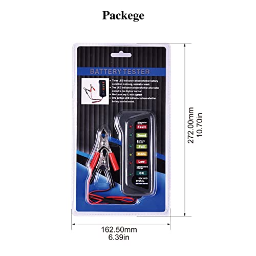 Battery Tester Battery Capcity Indicator Work 6 Indicators for Rv Golf Cart Lawn Mower Electric Bike Motorcycle