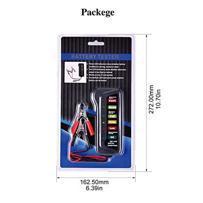 Battery Tester Battery Capcity Indicator Work 6 Indicators for Rv Golf Cart Lawn Mower Electric Bike Motorcycle