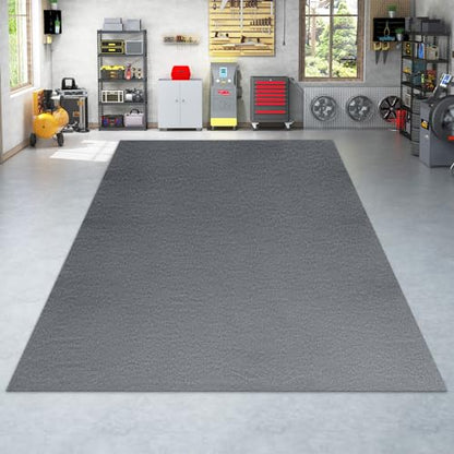 Tangkula 17' x 7.4' Garage Floor Mat, Absorbent Oil Spill Parking Mat for Under Car, Reusable & Washable Garage Flooring Rug, Protects Garage & Shop Floor, Non Slip & Waterproof Backing, Includes Tape