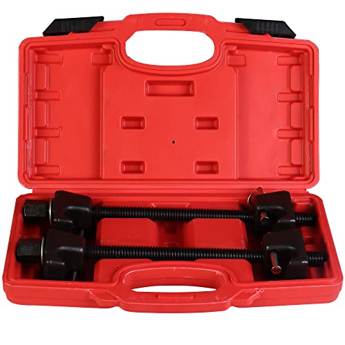 MOSTPLUS Macpherson Strut Spring Compressor Tool Set with Locking Pins, Universal Dual Heavy-Duty Coil Spring Compressor Tool Automotive Forged Hooks 10 Inch Maximum Safe Open, 13/16" Hex, 1/2" Drive