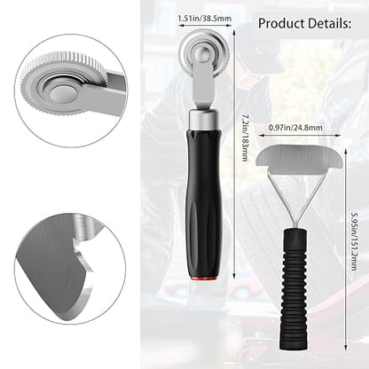 Tire Repair Patch Plug Kit (3 Sizes: 1/6" x1 3/8"/1/4" x1 3/4"/3/8" x2 3/8") with Complete Tool Set for Car/SUV/Motorcycle Tire Puncture Repair