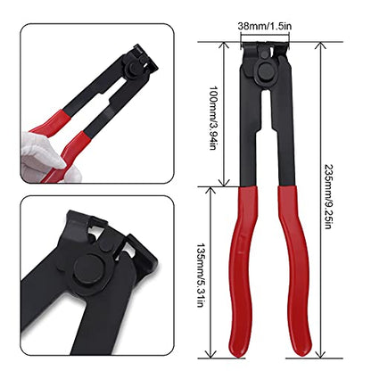 Auto/ATV CV Joint Axle Boot Clamp Pliers Tool with 24 Crimp Bands - size: CV Joint Boot Clamp Pliers Kit with 24 Crimp Bands