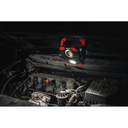 NEBO OMNI 2K Rechargeable Work Light | 2000 Lumens COB, 6 Light Modes, Rotating Magnetic Handles, Built-In Power Bank, Water Resistant, Portable Camping Lantern, Includes USB-C Charging Cable - style: 2000 Lumens