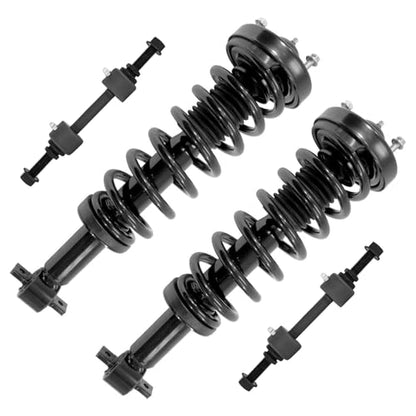 Detroit Axle - RWD Front Struts Sway Bars for 2015-2020 Ford F-150, Complete Struts with Coil Spring Assembly Sway Bar End Links 2016 2017 2018 2019 Replacement Suspension Kit - size: 4QS54014/ sway kit
