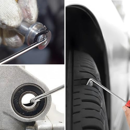 TOOLEAGUE 12Pcs Pick and Hook Set with Magnetic Telescoping Pickup Pen | Automotive and Electronic Hand Tools Car Auto Oil Seal/O-Ring Seal Gasket Hand Pick Up Tools