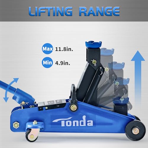 TONDA Floor Jack, Hydraulic Portable Car Lift Jack, 1.5 Ton (3,000 lb) Capacity (Blue) - color: 1.5T Blue