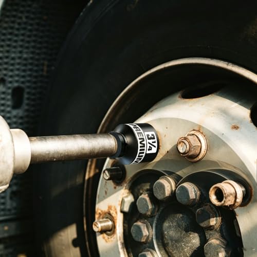 1” Drive Impact Socket Set, 3-1/4” -4” Axle Nut Sockets, 6pcs Shallow Jumbo Sockets, SAE, 6 Point, Cr-V, Repair Tools for Installing and Removing Stubborn Spindle Nuts and Bolts - size: 1" SAE