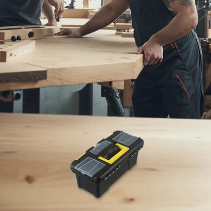Tool Box Plastic With Handle, Portable Toolbox With Removable Tray And Lockable Design, Toolbox Organizer For Machinery Accessories, Tools And Parts Organization(Has inner layer) - size: Has inner layer