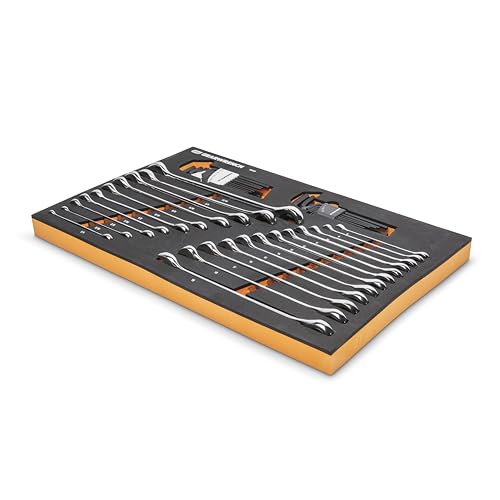 GEARWRENCH 44 Piece 90-Tooth SAE/Metric Ratcheting Wrench and Hex Key Set - 86528