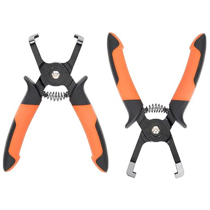 PLATATO 2PCS Disconnect Pliers Set EVAP and Fuel Line Disconnect Tool Set Includes 40 Degree and 85 Degree Automotive Universal Electrical Connector Pliers 7.28 Inch