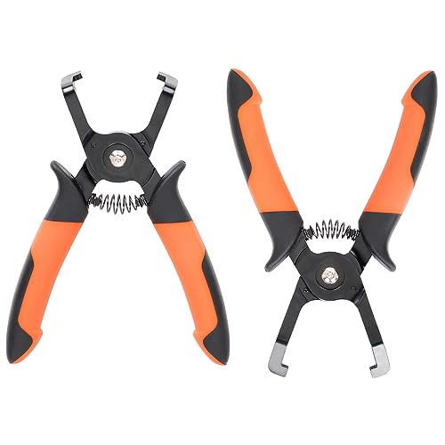 PLATATO 2PCS Disconnect Pliers Set EVAP and Fuel Line Disconnect Tool Set Includes 40 Degree and 85 Degree Automotive Universal Electrical Connector Pliers 7.28 Inch