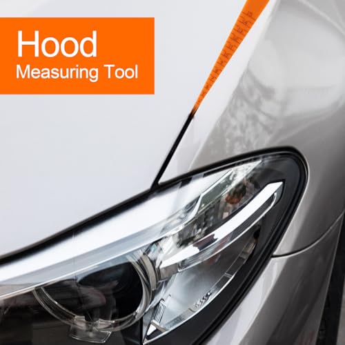 PAGOW Plastic Car Door Panel Gap Alignment Gauge Measuring Tool, Taper Feeler for Auto Car Vehicle - Orange Red