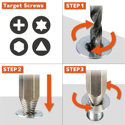 ENGINEER Socket Screw Extractor Set with Handle DZ-74
