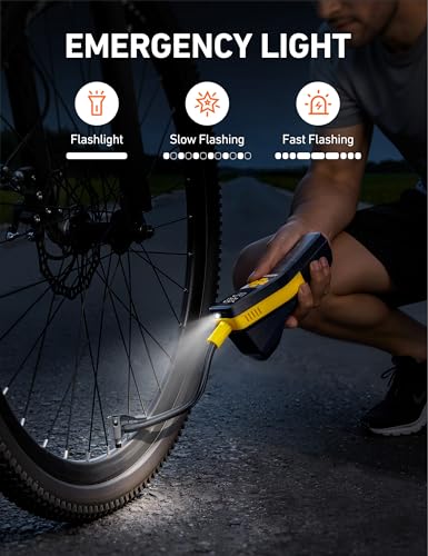 AstroAI 150 PSI Tire Inflator Portable Air Compressor for Car Tires, Cordless Bike Pump with LCD Display, Auto Shut-Off, 5 Modes Air Pump for Car