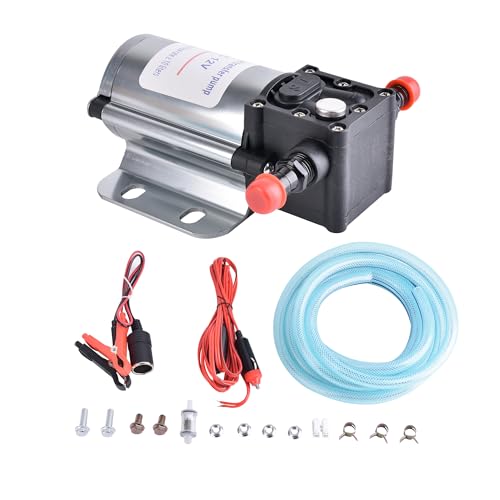 Fuel Transfer Pump Kits, 12 Volt Electric Fuel Transfer Pumps, High Efficiency Self-priming Pumps for Pumping Gasoline, Diesel, Kerosene, Water and Liquids - size: 12V Fuel Pump Kit (without Carrying Case)