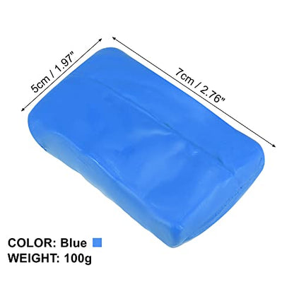 X AUTOHAUX Car Clay Bar Wash Mud Blue 100g Detailing Cleaning Polishing Tool for Cleaning Cars RV Boats Bus Coating - color: Blue