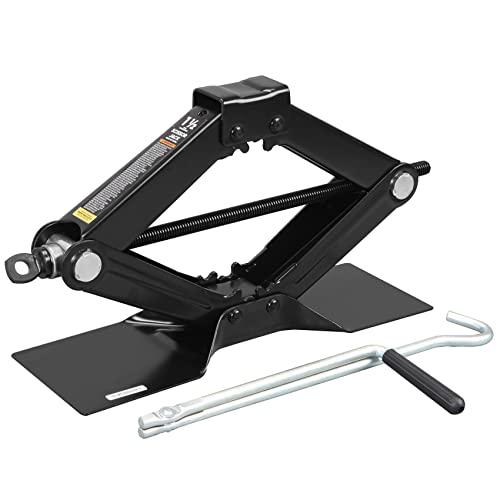 Big RED AT10152BR Torin Steel Scissor Lift Jack Car Kit, 1.5 Ton (3,000 lb) Capacity, Black