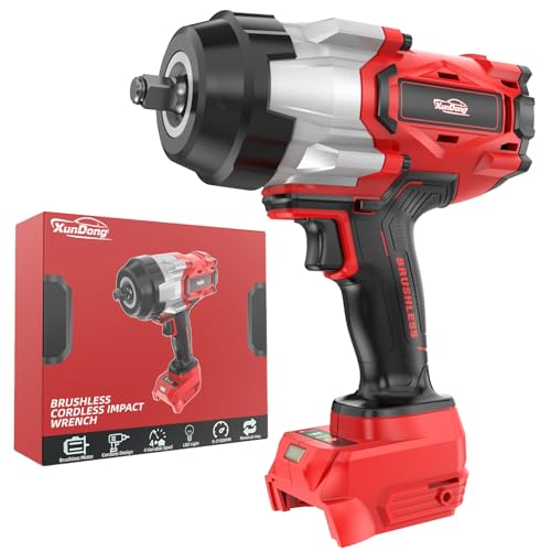Cordless Impact Wrench 1/2" Compatible with Milwaukee 18V Battery, 1600Ft-lbs(2200N.m) High Torque Impact Gun Heavy Duty, Brushless Electric Power Impact Driver with 4 Speed Modes & LED Work Light - size: 1/2" 2200NM Compatible with Milwaukee