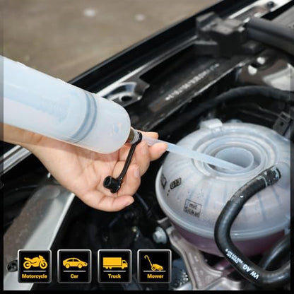 ELEAD 500cc Oil Fluid Extractor Pump, Multi-Purpose Oil Syringe, Fluid Syringe Extractor, Car Vacuum Fuel Transfer, Automotive Oil Syringe(17.6 Oz./0.45 Qt./500 CC) - size: 500CC