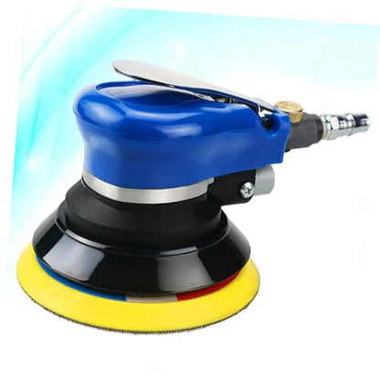Lurrose 5 Inch Pneumatic Car Polishing Machine Dual-Action Wax Polisher with Wrench for Automotive and Furniture Detailing 1 Set US Plug