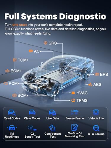 XTOOL D6 OBD2 Scanner Diagnostic Tool with Lifetime Free Updates: 2026 Full System Scan Tool with 15 Resets, Crank Sensor/Throttle Relearn, EPB, Oil Reset, ABS Bleed, FCA & CAN FD, Upgrade of D5S