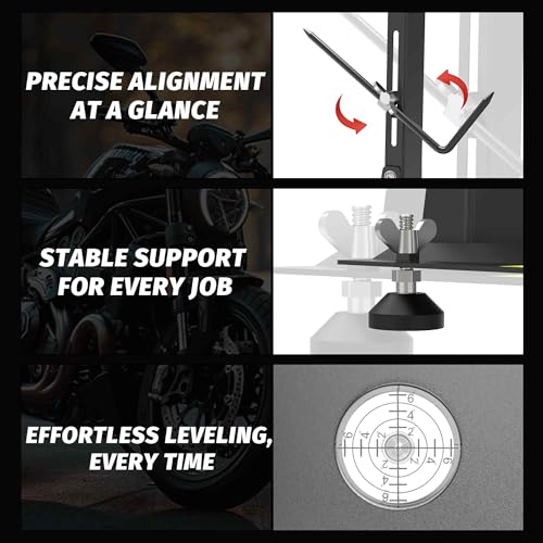 Motorcycle Wheel Balance Stand, Heavy-Duty Single-Axle Wheel Balancing Tool for Static & Dynamic Tire Alignment, Balancer for Sport and Dirt Bike Wheels (Heavy-Duty Version) - style: Heavy-Duty Version