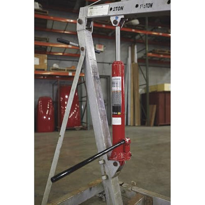 Strongway 3-Ton Long Ram Hydraulic Jack, Single Piston, Clevis Base | Controlled lifting, Stable support, Shop and garage use, Easy positioning, Durable construction, Easy setup