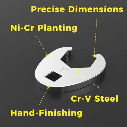 3/8" Drive SAE Flare Nut Crowfoot Wrench Set (3/8"-1")- 11 Piece | CR-V Steel | 5 Point Grip | 5mm Ultra-Thin | Clip-on Organizer | Access for Tight Spaces Bike Automotive Appliance Repair - style: Flare Nut - SAE
