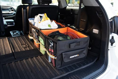 KEEPER Extra Large Trunk Organizer with Cooler, 70L, Multi-Compartment Collapsible Car Organizers and Storage, Non-Slip Bottom, Suitable for SUV, Minivan, and Cars - size: Extra Large (70L) with Cooler