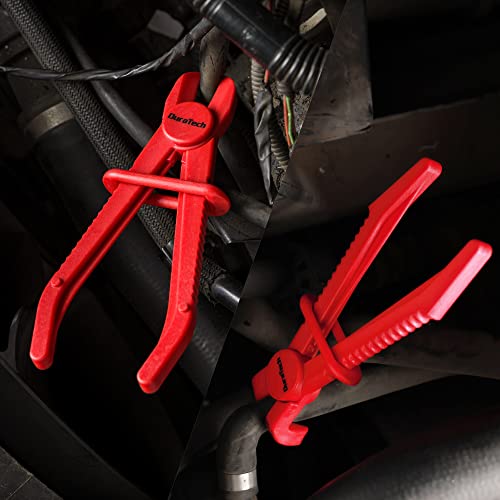 DURATECH 6-Piece Hose Clamp Pliers Set - Straight & 90 Angled | Pinch Off Pliers for Flexible Hoses, Fuel, Gas, Brake & Radiator Lines - size: 6-Piece, style: 90 Angled