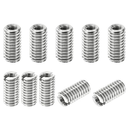 PATIKIL Thread Adapters Sleeve Reducing Nut, 10 Pcs M4x0.7 Male to M2x0.4 Female Repairing Insert Nut Screw Reducer Stainless Steel Fastener 8mm - size: M2xM4x8mm
