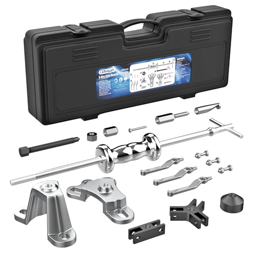 CARVALAX 9-Way Slide Hammer Puller Set | Auto Repair Kit for Hub, Bearing, Gear & Axle Extractor, Dent Removal, Heavy Duty 20-Piece w/Case - size: 9-Way