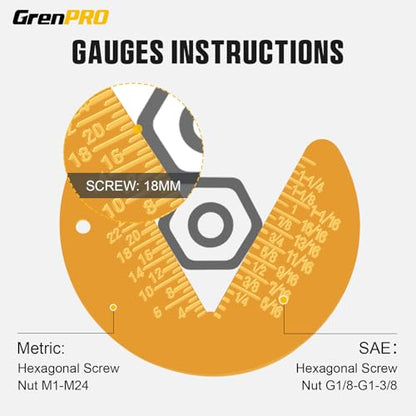 GRENPRO Ratchet Wrenches Set, 23PC Flex Head Ratcheting Wrench Set Metric and Standard & SAE, 6-18mm & 1/4" to 3/4" with Color Ring, CRV Open End Tool Organizer Pouch, Combination Ratchet Wrench Sets - style: 23PCS Flex Head Ratcheting Wrench Set Metric&S