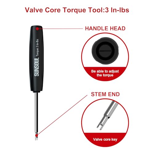 SUNSOUL 102PCS Schrader Tire Valve Cores with 4-Way Valve Core Removal Tool | Easy to Install, Nickel Plated Surface, 100% Leakage Tested, Max 300 PSI, Fits Car, Motorcycle, ATV, RV, Bicycle