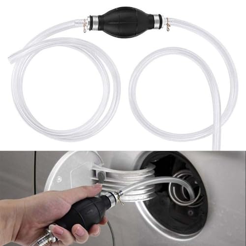 Manual Fuel Transfer Pump with 15mm Hose - Fast Gas Siphon for Cars, Boats & Tanks - Portable Hand Pump Kit