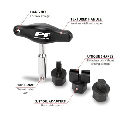 Performance Tool W54298 Plastic Oil Drain Plug Remover - Easily Remove Stripped or Rounded Oil Drain Plugs with Durable and Lightweight Tool - style: Plastic Oil Drain Plug Remover