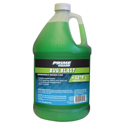 Prime Guard +32°F Bug Blast Windshield Washer Fluid | Bug Remover Formula | Streak-Free, Removes Dirt & Road Grime, Summer Ready | Ready-to-Use & Safe for All Vehicles | 1 Gallon - size: 1 Gallon (Pack of 1), style: Bug Blast +32°F