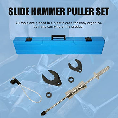 CMTOOL CV Axle Removal Tool Kit, 10 Pounds, Heavy Duty Slide Hammer Puller Set with 63mm&48mm CV Joint Fork Removing Adapter