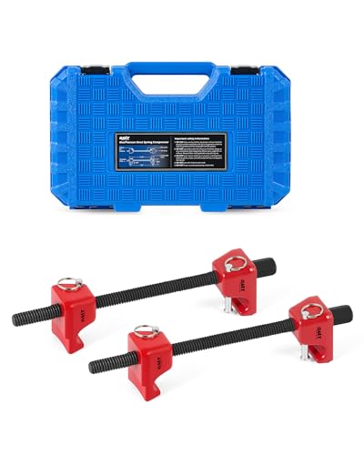 Orion Motor Tech 2pc Macpherson Strut Spring Compressor Tool Set with 10.5" Range, Heavy Duty Coil Spring Compressor Tools with 1/2" Square Drive, 13/16" Hex Strut Compressors for Car Truck, Red - color: Red