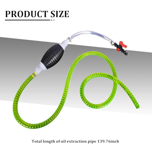 Car Gasoline Siphon Hose Pump, Manual Portable Vehicle Fuel Pump with PVC Hose, Automotive Hand Transfer Siphon for Water Gasoline Oil Diesel Petrol, Universal Fit (3M/9.84FT) - size: 3M