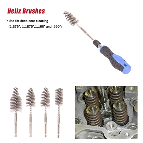 Professional Diesel Injector Seat Brush Master Cleaning Kit, Cylinder Heads Stainless Steel