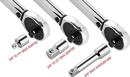 EPAuto 3/8-Inch Drive Click Torque Wrench 10-80 ft-lb. / 13.6-108.5 Nm 1.5" Wx1 Dx14.5 H - size: 3/8 Inch Drive (10-80 ft.-lb.)