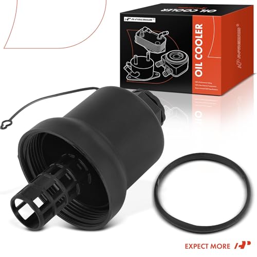 A-Premium Oil Filter Housing Cap Assembly | Compatible with Volkswagen Jetta 2006-2008, Passat, Golf, Golf R, Eos, GTI & Audi A4, A3, TT, A4/A3/TT Quattro, 2.0L