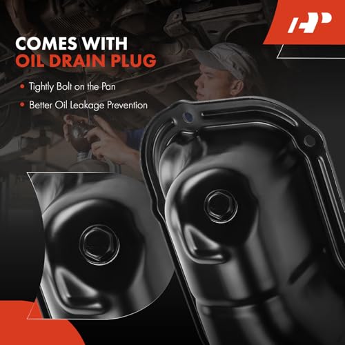 A-Premium Lower Engine Oil Pan Sump with Drain Plug & Gasket Compatible with Nissan Armada 2005-2015, Pathfinder 2008-2012, Titan 2004-2015 & Infiniti QX56 2004-2010, 5.6L