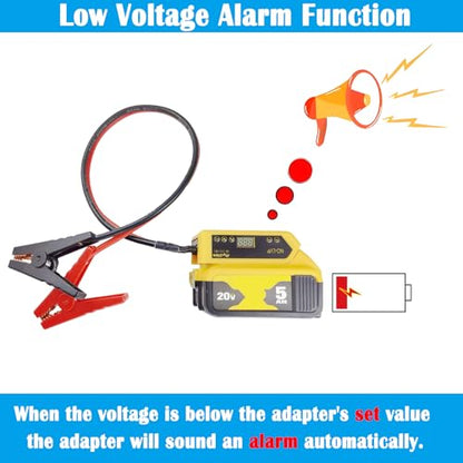 Battery Jumper Cables Compatible with De.Walt Battery Jumper Cables, Automotive Booster Cable for Car Jump Starting Using Tool 8AWG 2.02FT