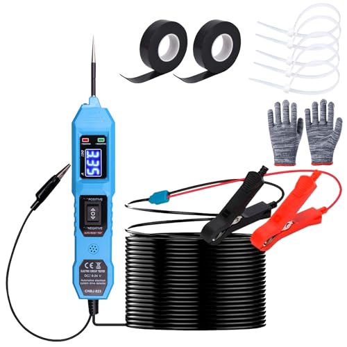 Automotive Power Circuit Probe Tester 3.5-36V DC,6-in-1 Automotive Circuit Tester with Blue Backlit LCD,Overload Protection & 14.7FT Cable,Test Light for Car Truck Motorcycle Boat Trailer(Blue) - style: Blue Set
