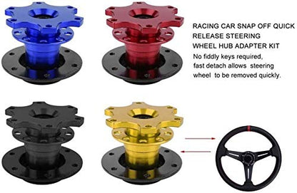 BestTeam Universal Steering Wheel Snap Off Quick Release Hub Adapter Boss Kit With 6-hole Steering Wheel Hub (Purple) - color: Purple